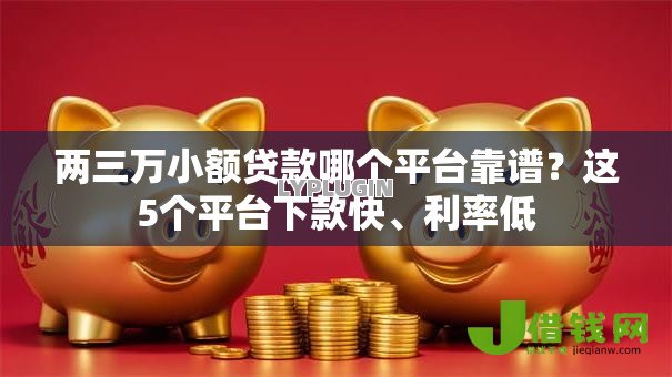两三万小额贷款哪个平台靠谱？这5个平台下款快、利率低