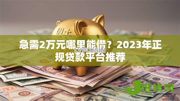 急需2万元哪里能借？2023年正规贷款平台推荐