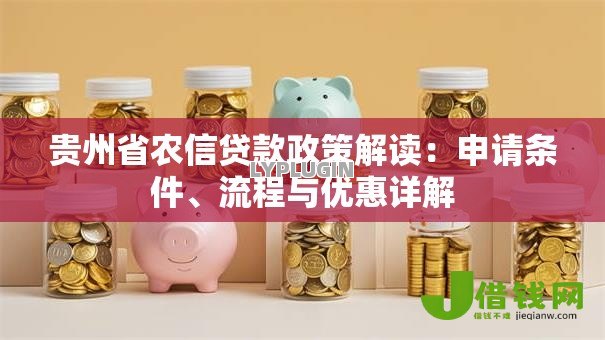 贵州省农信贷款政策解读：申请条件、流程与优惠详解