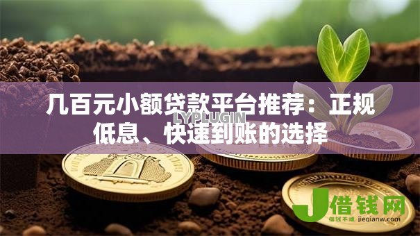 几百元小额贷款平台推荐：正规低息、快速到账的选择