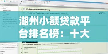 湖州小额贷款平台排名榜：十大正规机构推荐及申请攻略