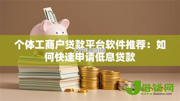 个体工商户贷款平台软件推荐：如何快速申请低息贷款