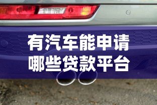 有汽车能申请哪些贷款平台？盘点5大正规渠道及申请条件