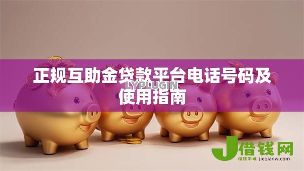 正规互助金贷款平台电话号码及使用指南