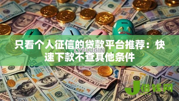 只看个人征信的贷款平台推荐：快速下款不查其他条件