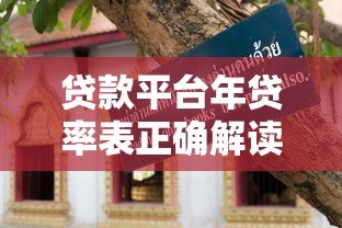 贷款平台年贷率表正确解读指南：避坑必看