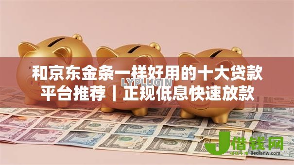 和京东金条一样好用的十大贷款平台推荐｜正规低息快速放款