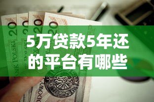 5万贷款5年还的平台有哪些？正规低息渠道推荐