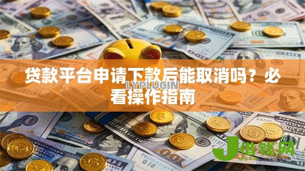 贷款平台申请下款后能取消吗？必看操作指南