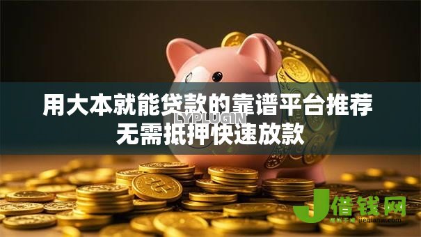 用大本就能贷款的靠谱平台推荐 无需抵押快速放款