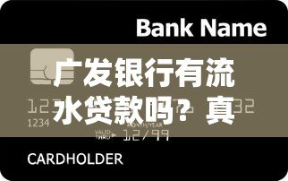 广发银行有流水贷款吗？真实平台产品解析