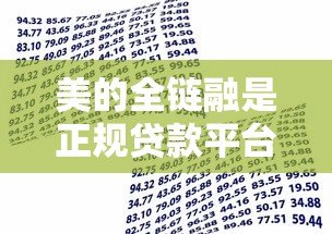 美的全链融是正规贷款平台吗？详细解析其业务模式