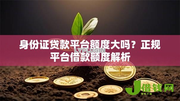 身份证贷款平台额度大吗？正规平台借款额度解析