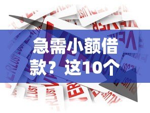 急需小额借款？这10个正规平台可快速贷款几百元