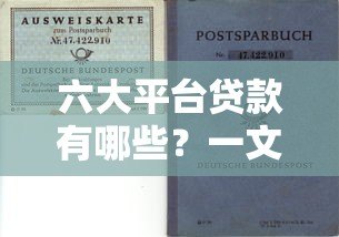 六大平台贷款有哪些?一文看懂正规借款渠道选择 六大平台贷款有哪些?一文看懂正规借款渠道选择