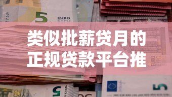 类似批薪贷月的正规贷款平台推荐与避坑指南