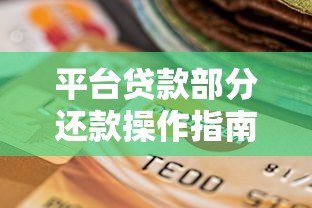 平台贷款部分还款操作指南及注意事项 平台贷款部分还款操作指南及注意事项
