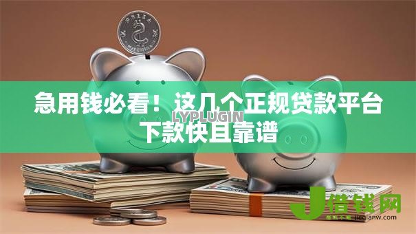 急用钱必看！这几个正规贷款平台下款快且靠谱