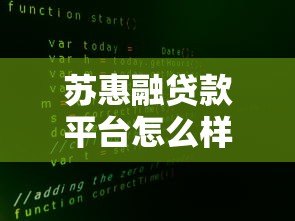 苏惠融贷款平台怎么样？真实用户评价与优缺点解析