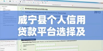 威宁县个人信用贷款平台选择及申请全攻略 威宁县个人信用贷款平台选择及申请全攻略