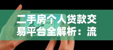 二手房个人贷款交易平台全解析：流程、风险与选择技巧