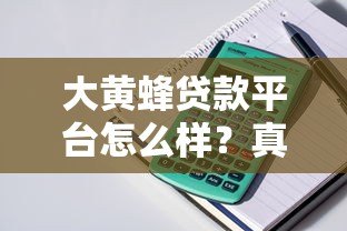 大黄蜂贷款平台怎么样？真实用户评测与贷款产品解析