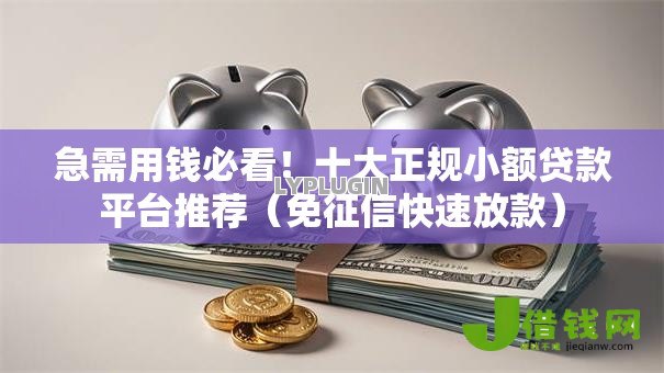 急需用钱必看！十大正规小额贷款平台推荐（免征信快速放款）