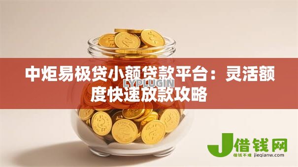 中炬易极贷小额贷款平台：灵活额度快速放款攻略