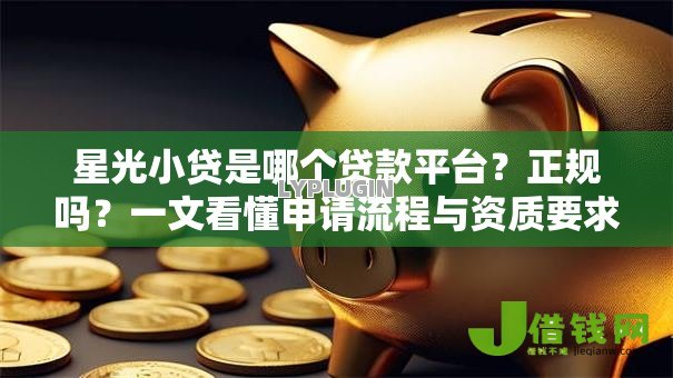 星光小贷是哪个贷款平台?正规吗?一文看懂申请流程与资质要求 星光小贷是哪个贷款平台?正规吗?一文看懂申请流程与资质要求