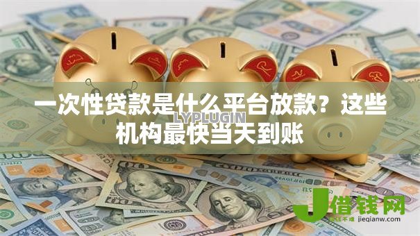 一次性贷款是什么平台放款？这些机构最快当天到账