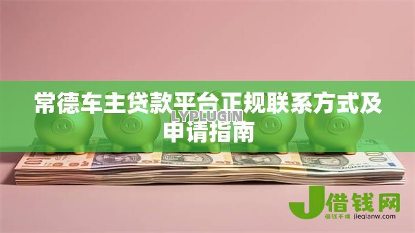 常德车主贷款平台正规联系方式及申请指南