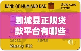鄄城县正规贷款平台有哪些？本地人必看的贷款指南