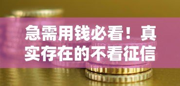 急需用钱必看！真实存在的不看征信贷款平台推荐及避坑指南