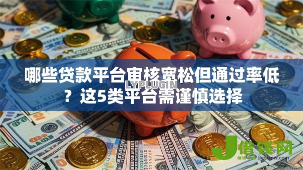 哪些贷款平台审核宽松但通过率低？这5类平台需谨慎选择