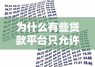 为什么有些贷款平台只允许借款一次？揭秘背后的原因与应对策略