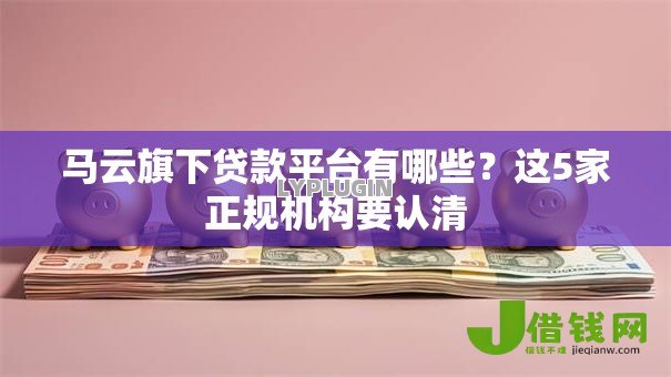 马云旗下贷款平台有哪些？这5家正规机构要认清