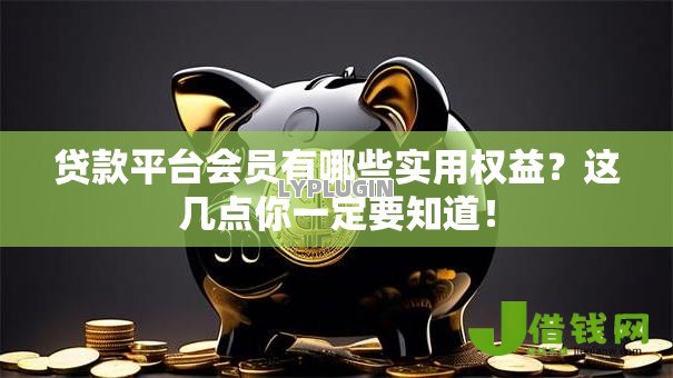贷款平台会员有哪些实用权益?这几点你一定要知道! 贷款平台会员有哪些实用权益?这几点你一定要知道!