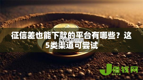 征信差也能下款的平台有哪些？这5类渠道可尝试