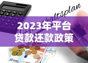 2023年平台贷款还款政策调整及用户应对指南
