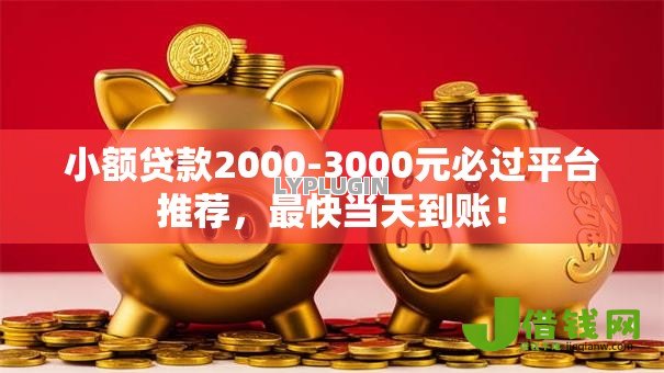 小额贷款2000-3000元必过平台推荐，最快当天到账！