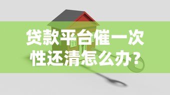 贷款平台催一次性还清怎么办？应对策略解析