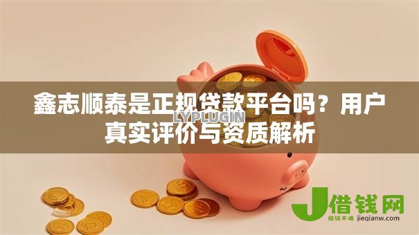 鑫志顺泰是正规贷款平台吗？用户真实评价与资质解析