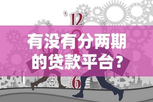 有没有分两期的贷款平台？真实产品测评与申请攻略