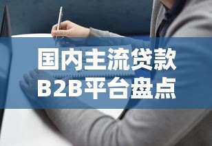 国内主流贷款B2B平台盘点与选择指南