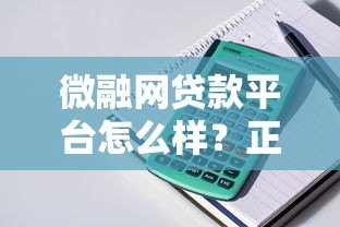 微融网贷款平台怎么样？正规性、产品及申请流程全解析