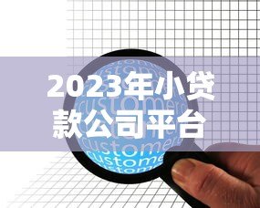 2023年小贷款公司平台排行榜：正规低息贷款机构推荐