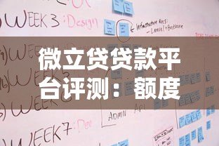 微立贷贷款平台评测：额度、利率、申请流程全解析