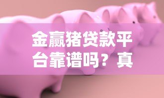 金赢猪贷款平台靠谱吗？真实用户评测与借款流程详解