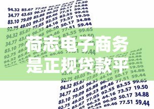 荷志电子商务是正规贷款平台吗？全面解析其资质与风险