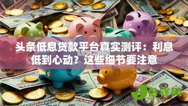 头条低息贷款平台真实测评：利息低到心动？这些细节要注意